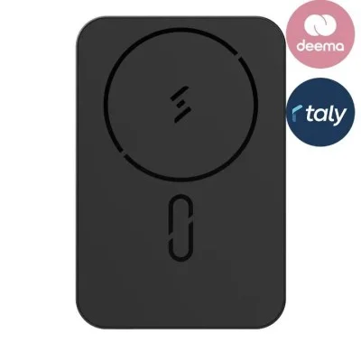 Zlos TT10 10000mAh Ultra-Thin Mini Wireless Charging Power Bank - Black